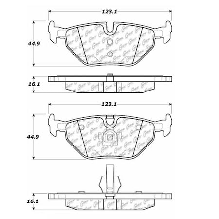 Centric Parts CTEK Ceramic Brake Pads, 103.06920 103.06920